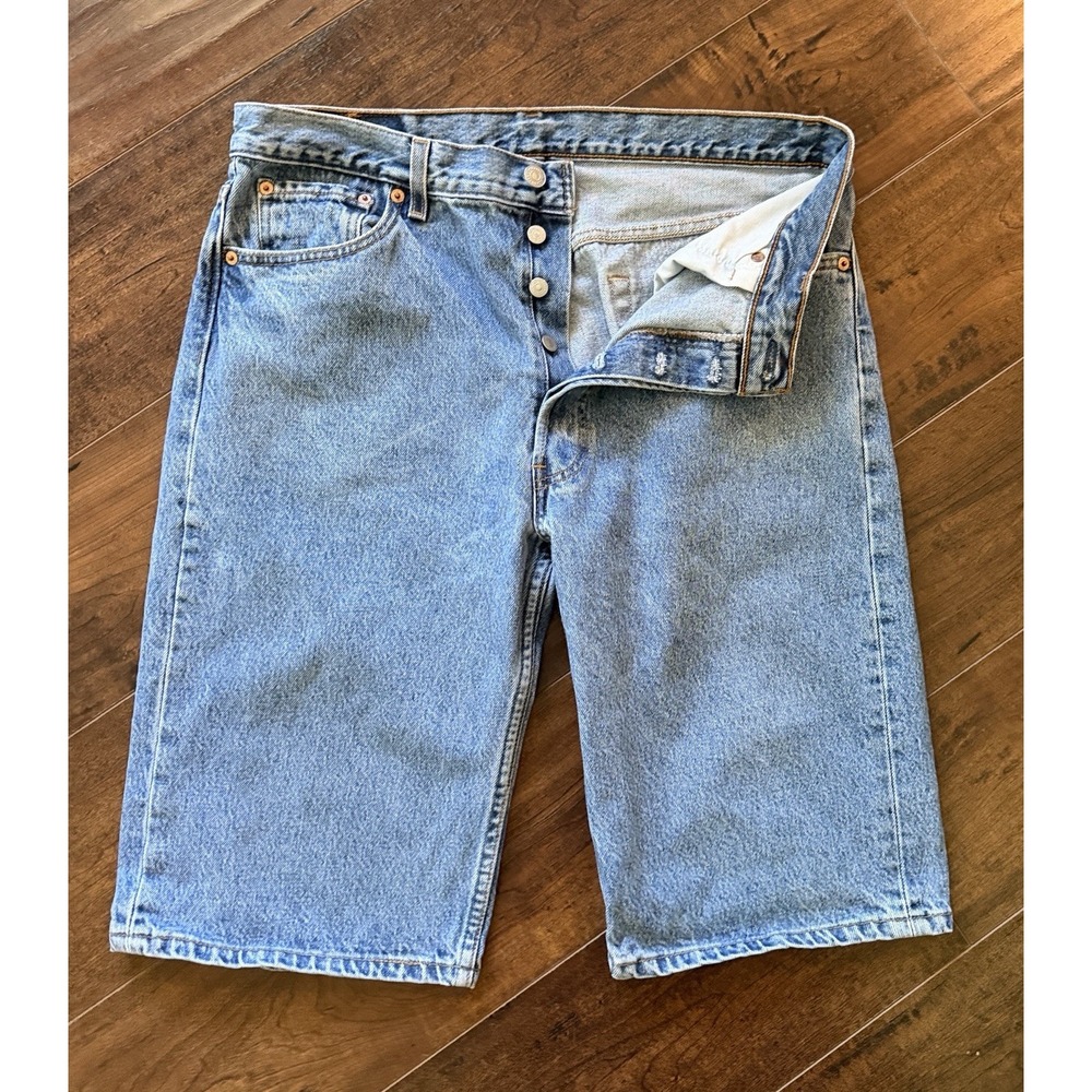 Vintage 90s Levi's 501 Denim Shorts Mens W36 USA Made Button Fly Jorts